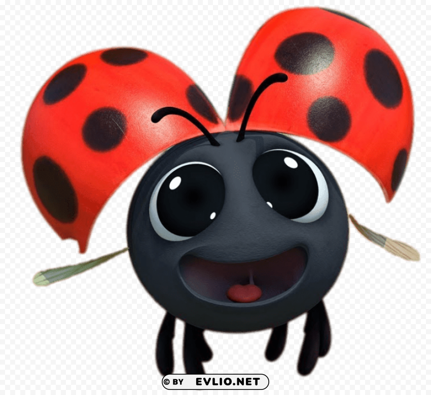 cat & leon lady the ladybug HighQuality Transparent PNG Isolated Graphic Design