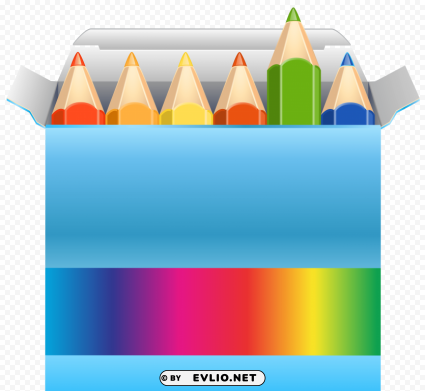 colouring pencils Clean Background Isolated PNG Object