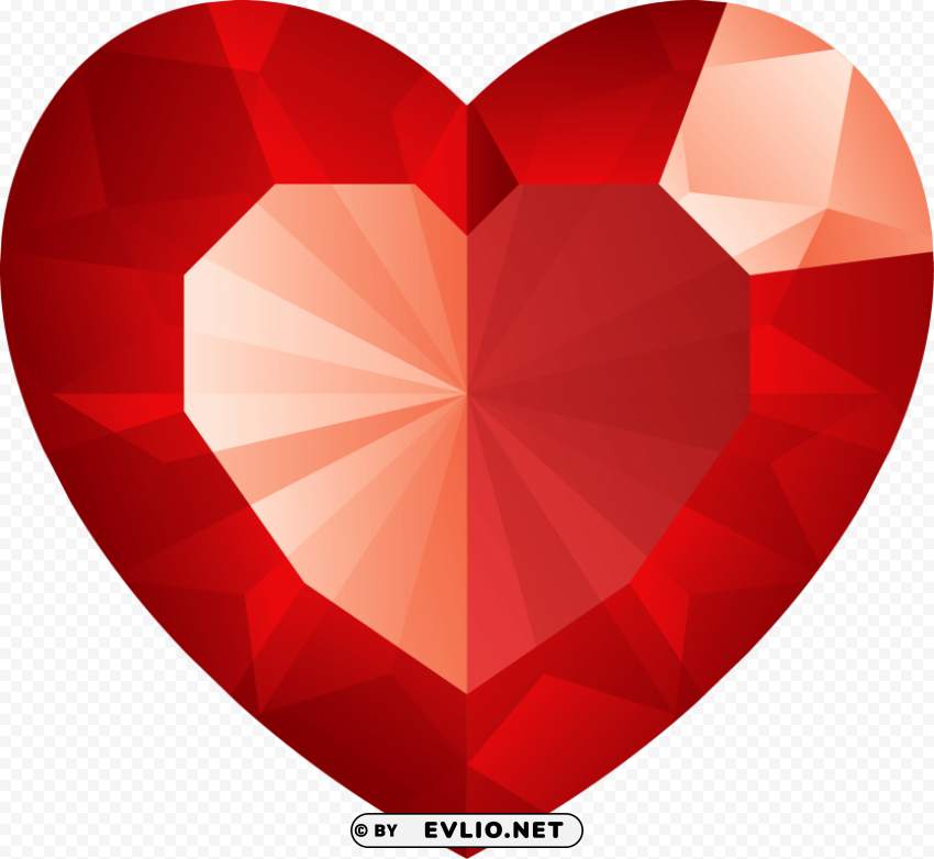 Transparent background PNG image of diamond heart ClearCut Background Isolated PNG Graphic Element - Image ID 8dd9237a