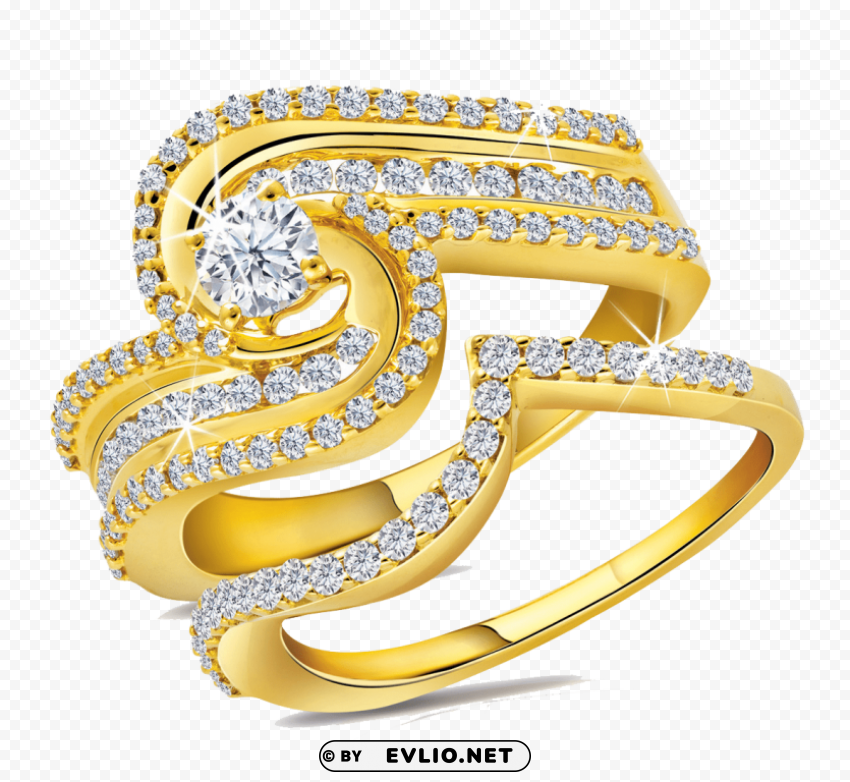 gold rings Isolated Subject in Clear Transparent PNG