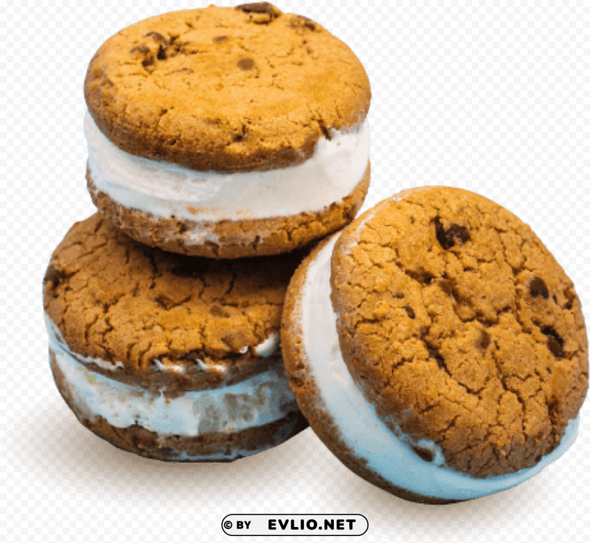 ice cream sandwich PNG with Clear Isolation on Transparent Background