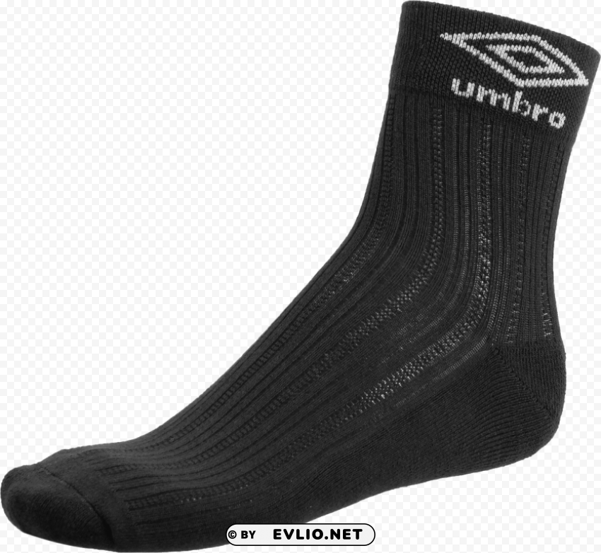 umbro black socks Clean Background Isolated PNG Character