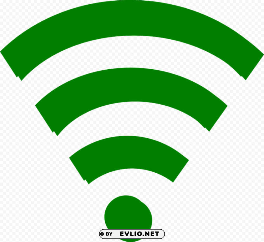 wifi icon green Isolated Item on HighQuality PNG