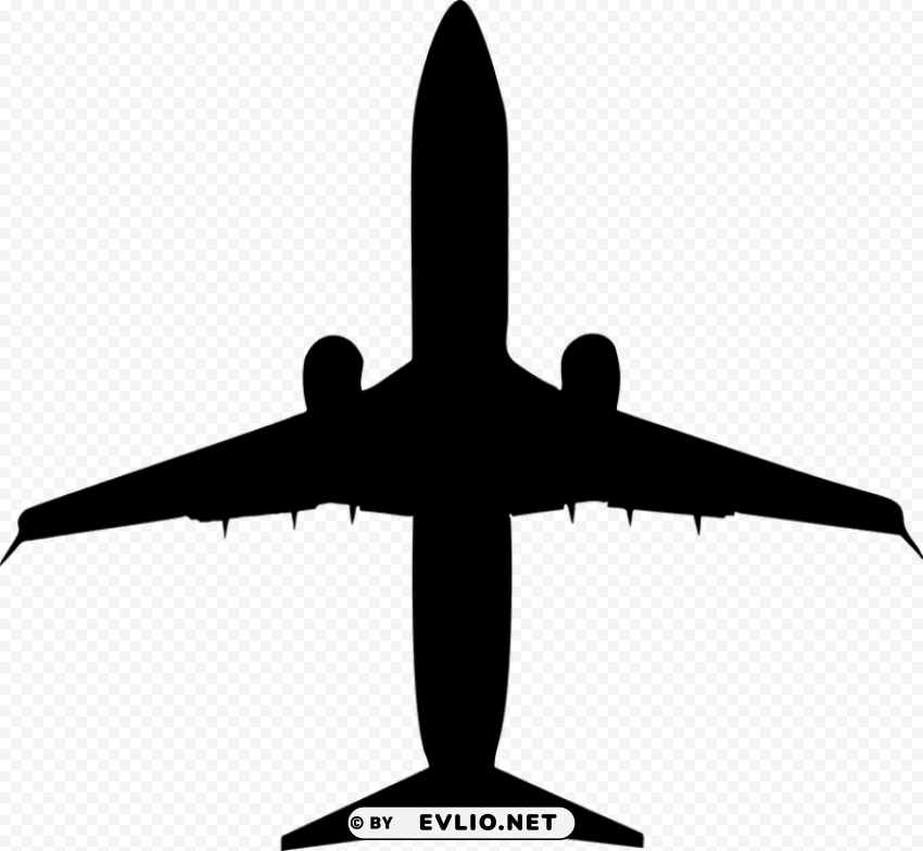 airplane silhouette PNG for web design