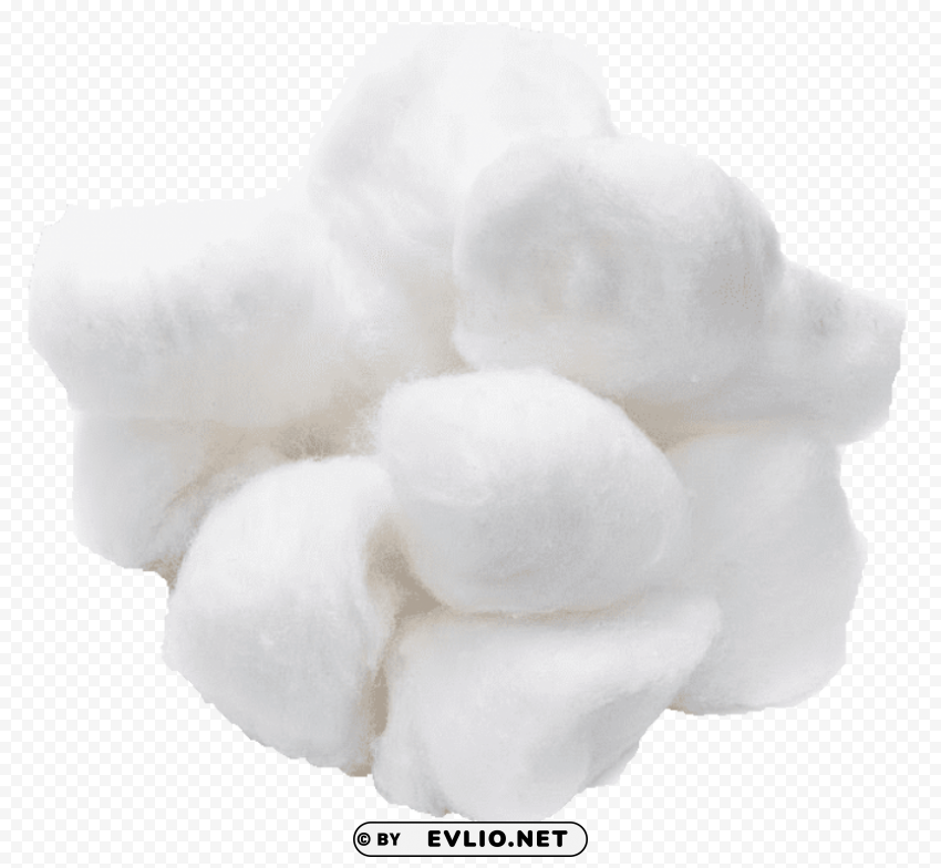 cotton ball Isolated Subject with Clear PNG Background