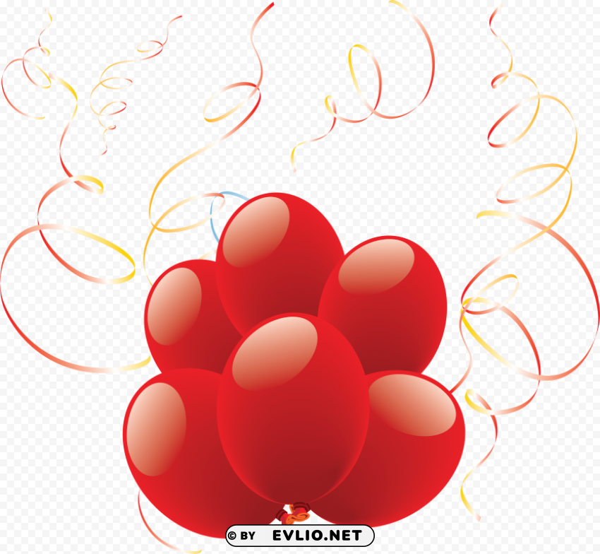 Red Group of Balloons as - Image ID 22c80b26 Transparent PNG graphics assortment