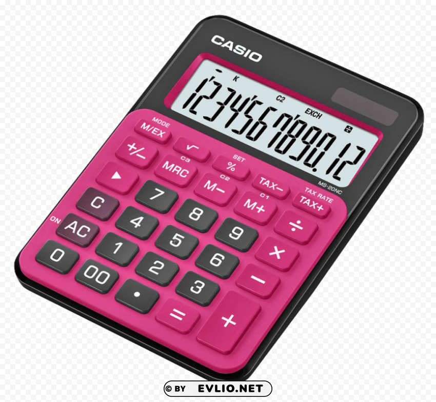 pink business calculator Transparent Background Isolation in PNG Image