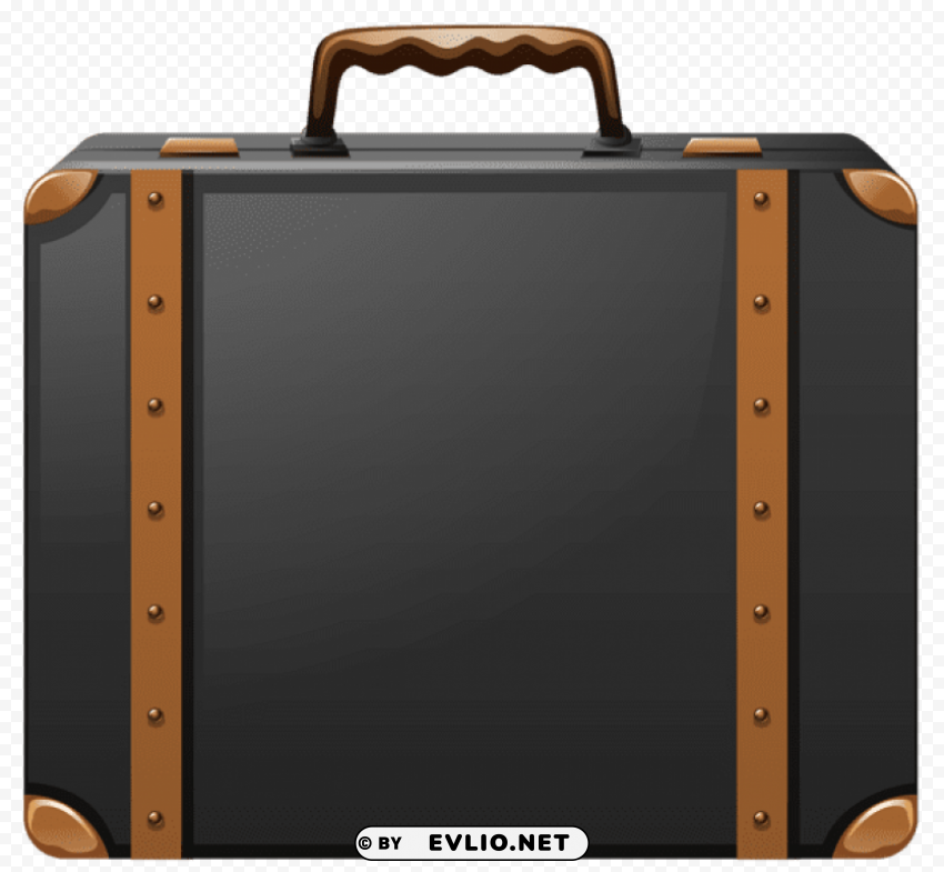 black and brown suitcase PNG transparent photos for design