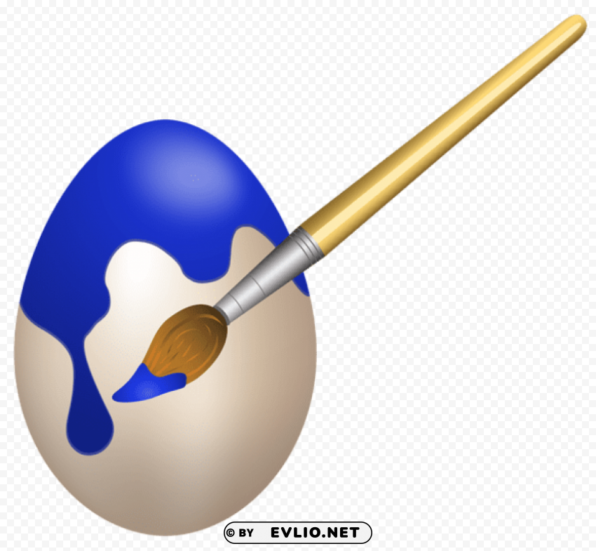 easter blue coloring egg Isolated Illustration in Transparent PNG
