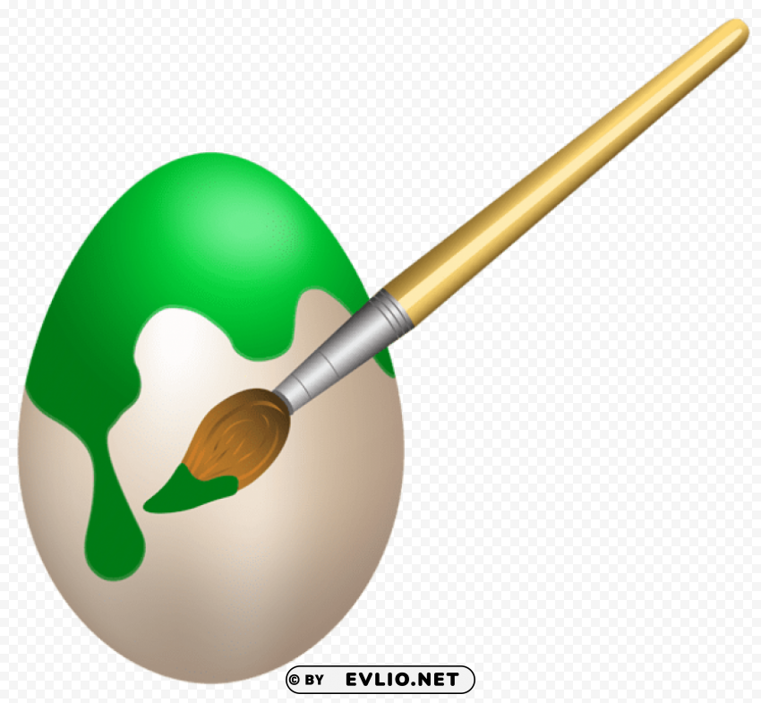 easter green coloring egg Isolated Item on Clear Background PNG
