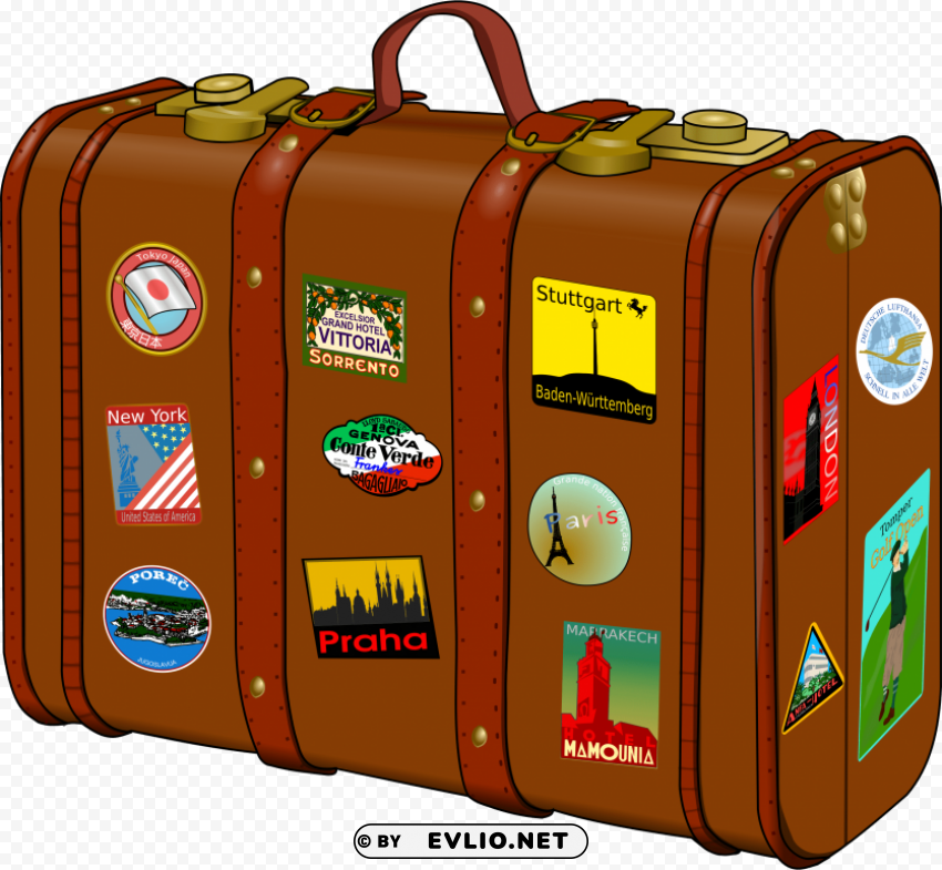 koffer suitcase brown PNG transparent pictures for editing clipart png photo - ed9c0c31