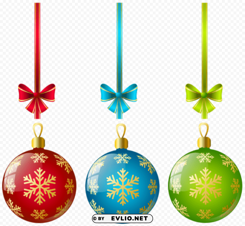 large three christmas ball ornaments High-resolution transparent PNG images set