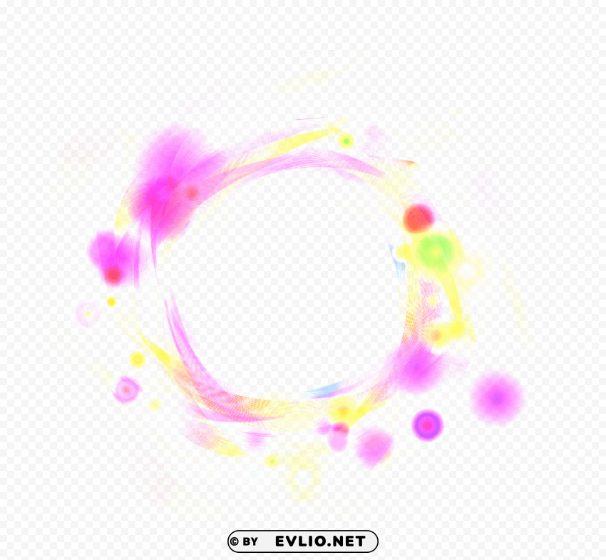 Pink Color effect circle PNG images no background