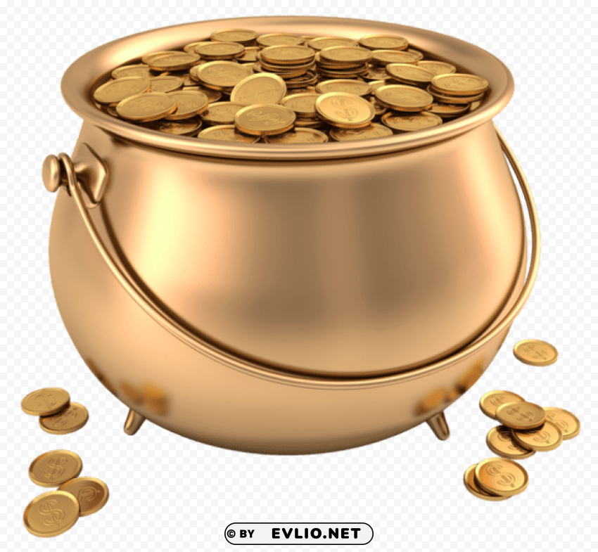 pot of gold Isolated Graphic with Transparent Background PNG