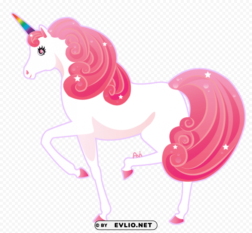 unicorn Isolated Illustration in HighQuality Transparent PNG clipart png photo - 82097ab2