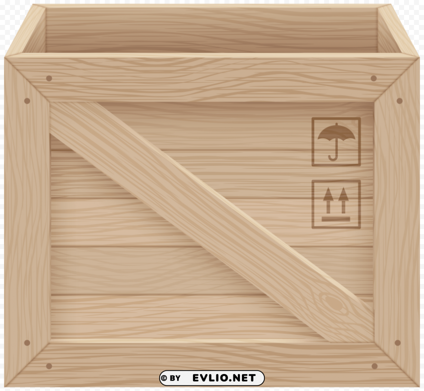 wooden crate PNG transparent artwork