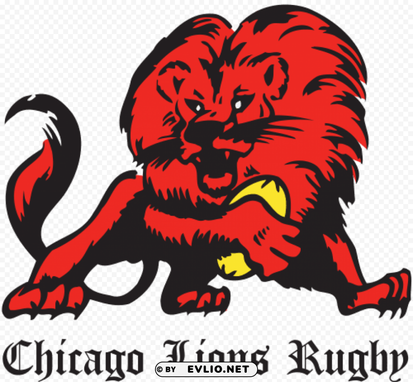 chicago lions rugby logo Transparent PNG Isolated Element with Clarity