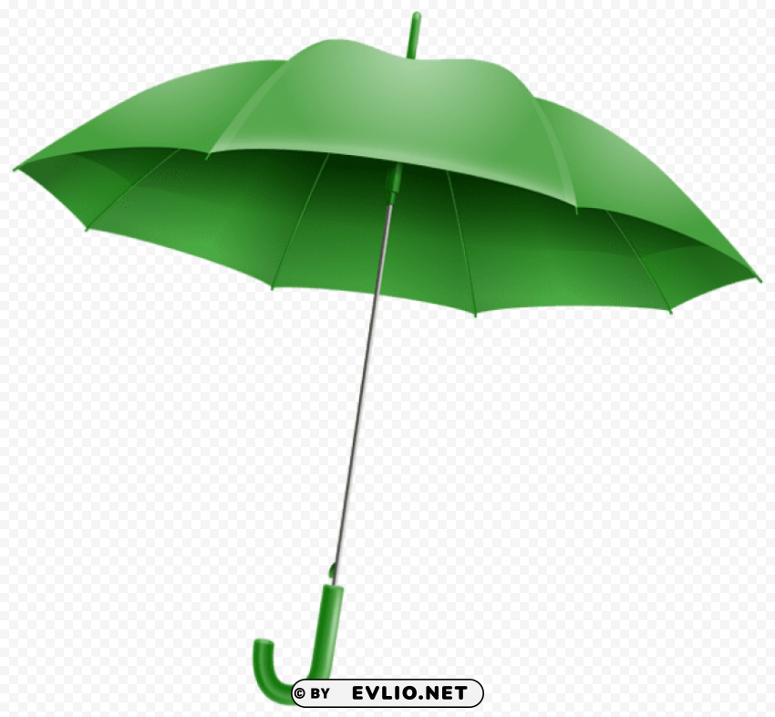 green umbrella Transparent Background PNG Isolated Design