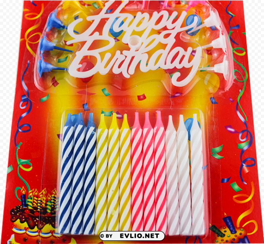 birthday candle PNG design elements