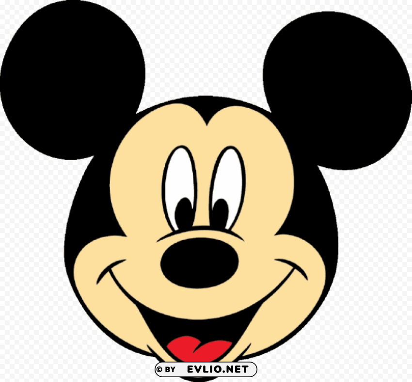 Mickey Mouse Head Transparent Design PNG