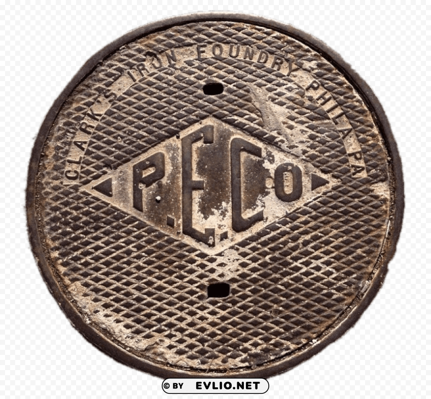 old peco manhole cover PNG images with transparent overlay