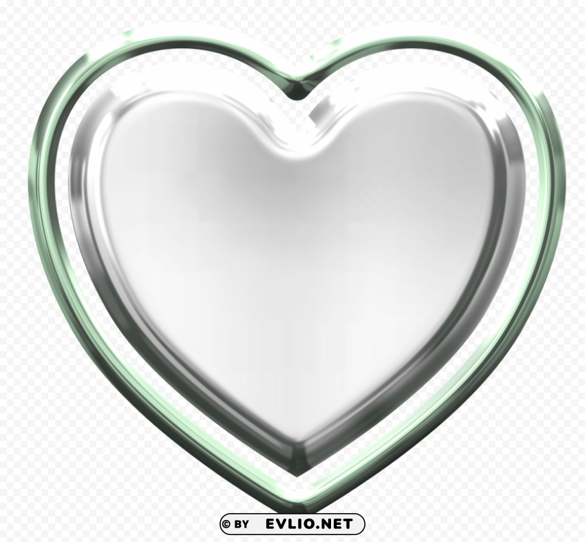 silver heart Free transparent background PNG