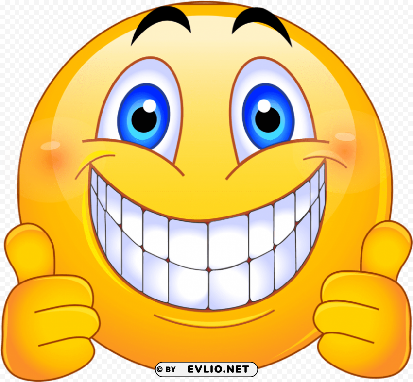thumbs up smile emoji Clear Background PNG with Isolation