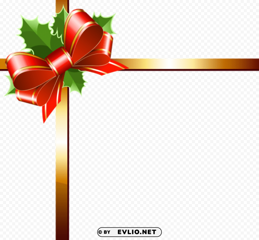 christmas gold ribbon Free download PNG with alpha channel