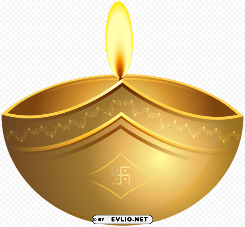 diwali gold candle Isolated Artwork in HighResolution PNG clipart png photo - 3f5ea7a8