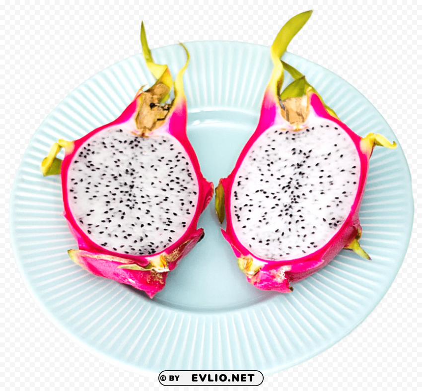 dragon fruit on plate Isolated Graphic on HighQuality Transparent PNG PNG images with transparent backgrounds - Image ID 63d4ec32