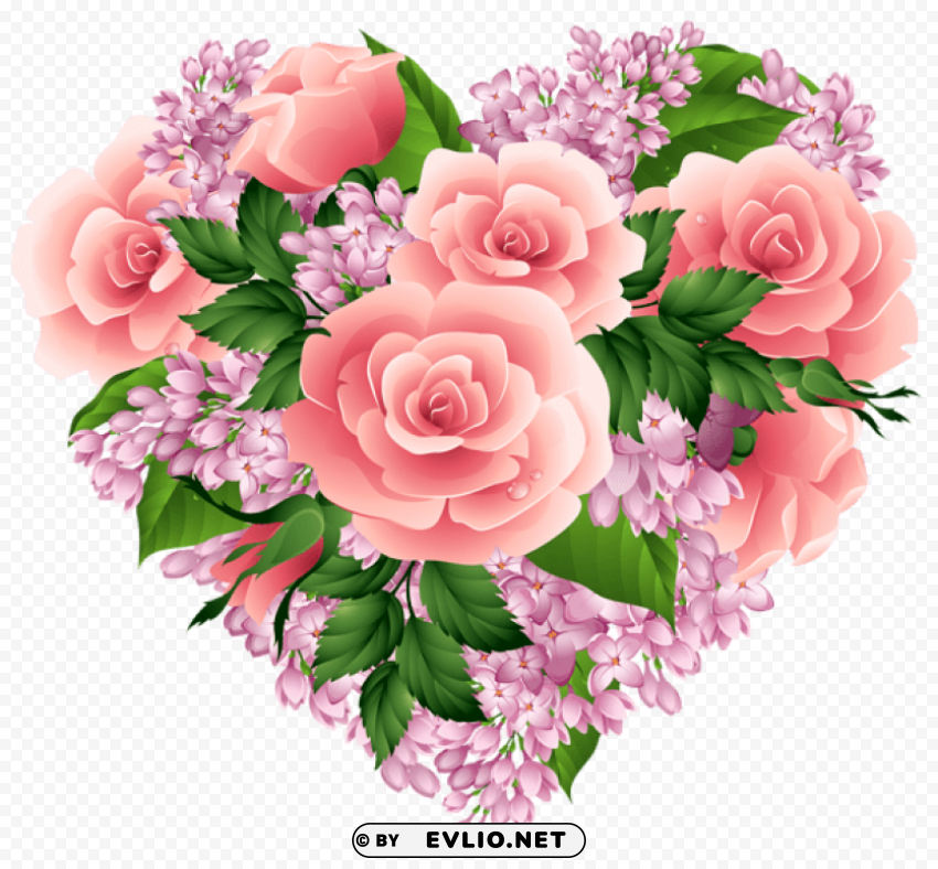 floral heart PNG art png - Free PNG Images - b87253a4