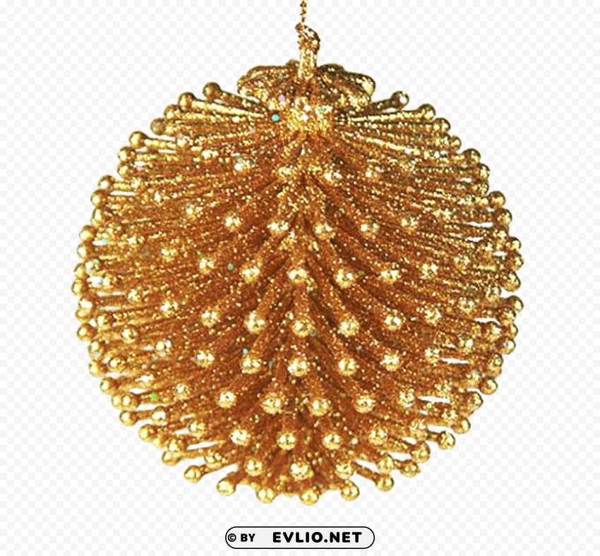 gold christmas ball PNG photo without watermark