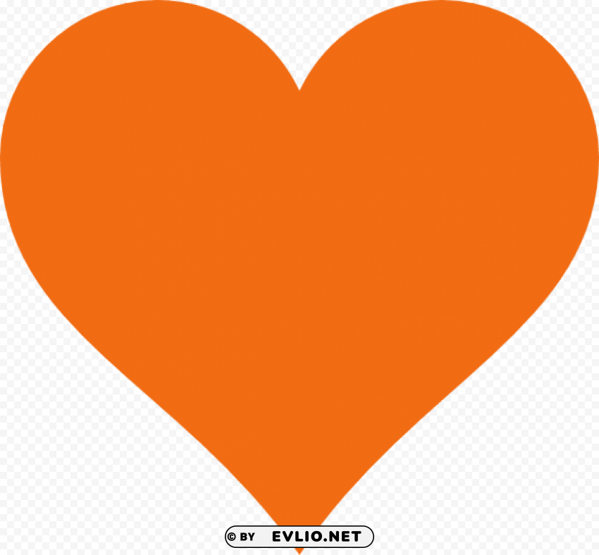 Orange Heart PNG Images For Graphic Design