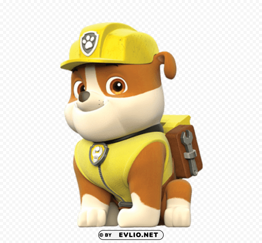 paw patrol rubble Isolated Element in Clear Transparent PNG