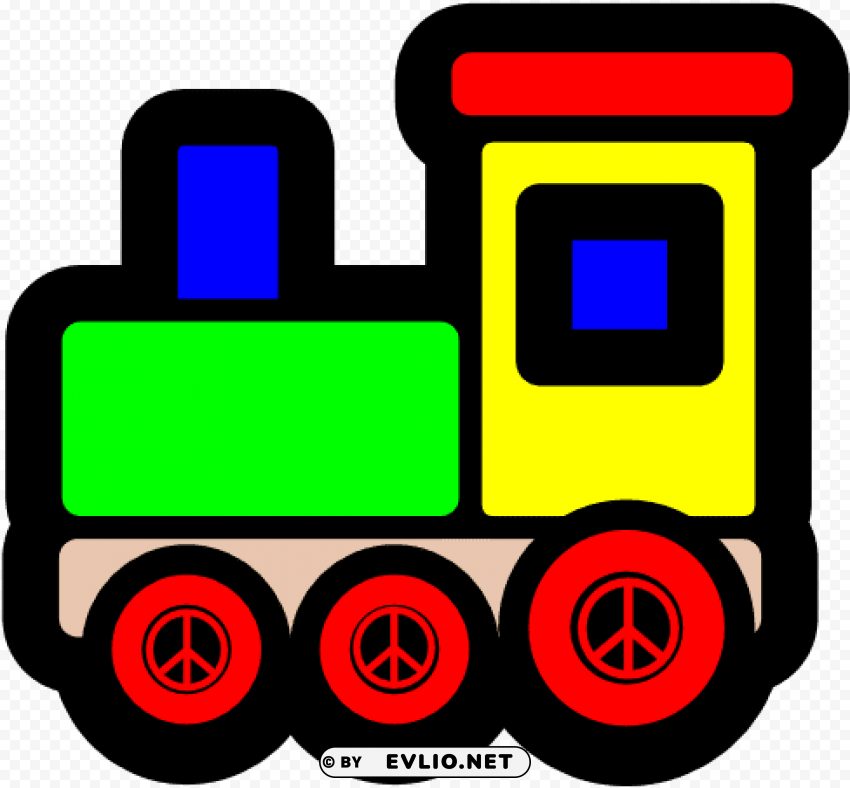 toy train icon christmas xmas electronics peace symbol - toy train clip art PNG isolated