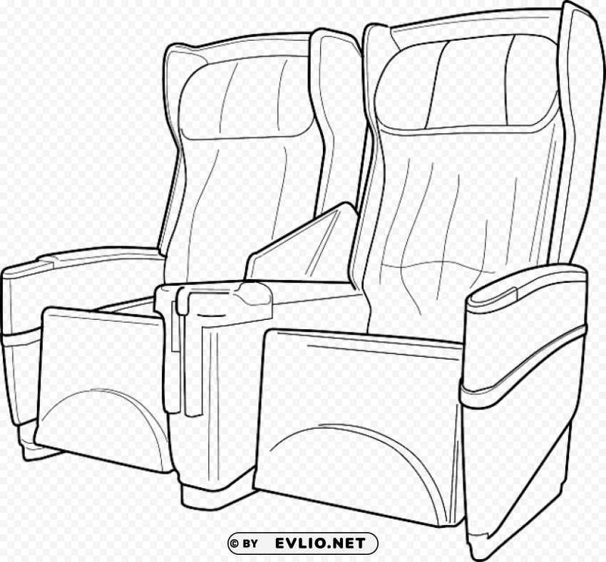 airplane seat PNG Graphic with Isolated Transparency