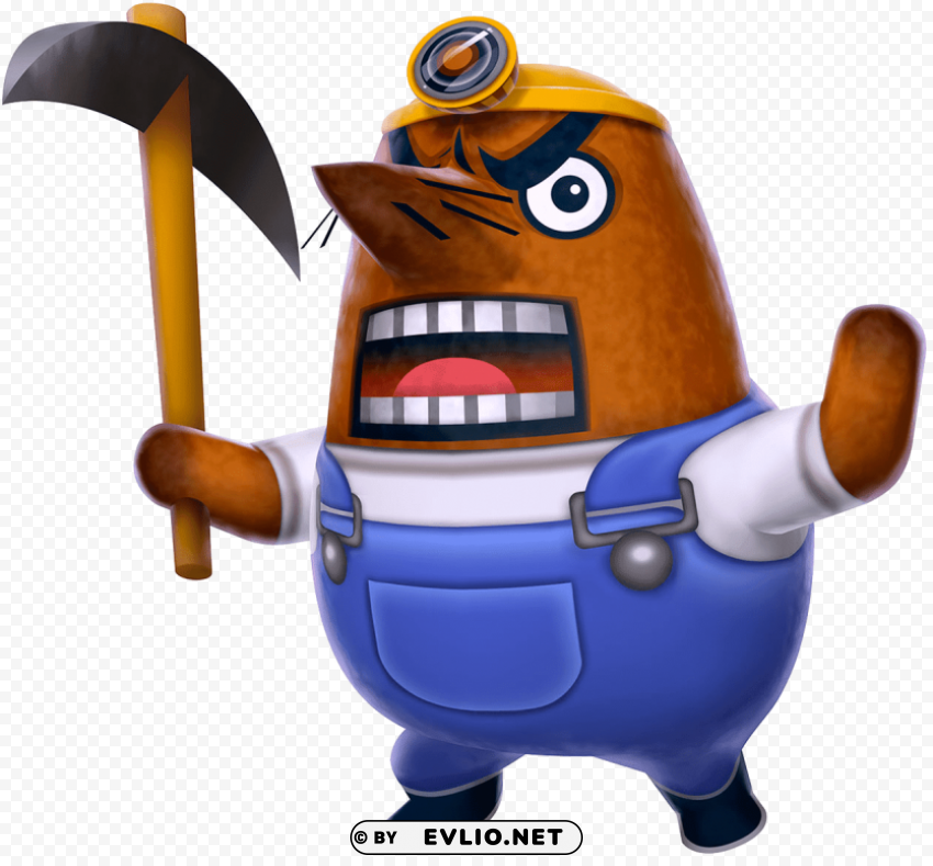 animal crossing mr resetti Isolated Element in HighResolution Transparent PNG