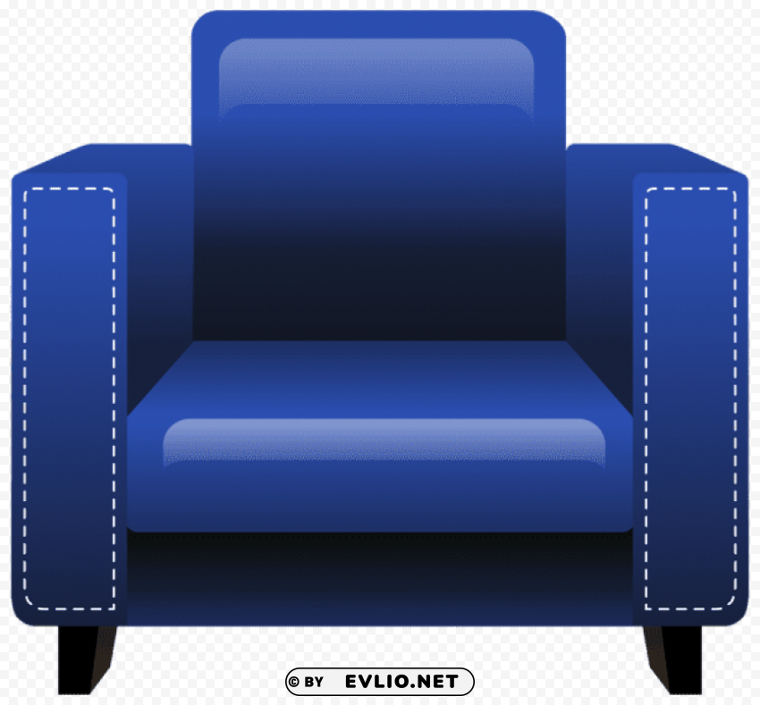 blue armchair Clear background PNG images comprehensive package