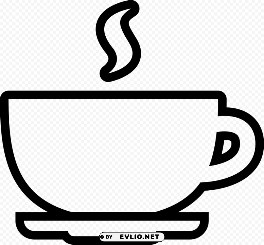 coffee cup outline PNG Image Isolated with Transparency