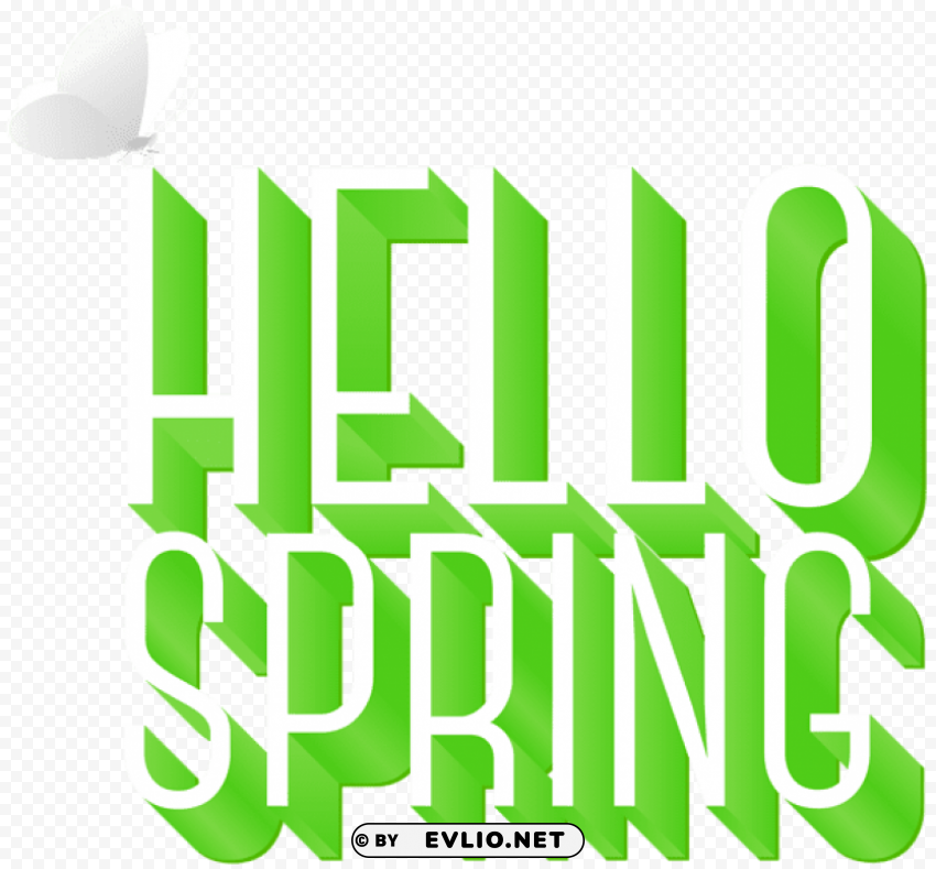 Hello Spring PNG Transparent Graphics For Download