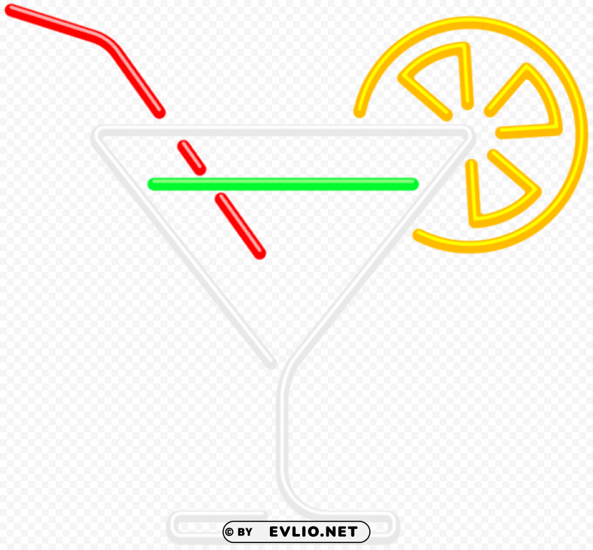 neon cocktail PNG images for merchandise