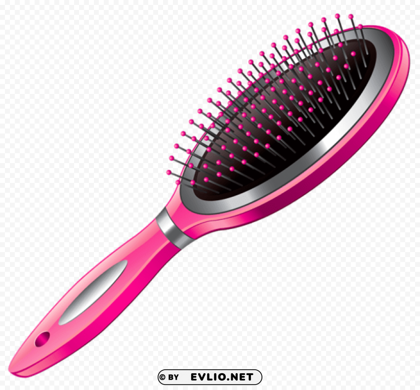 pink hairbrushpicture PNG for web design clipart png photo - acafe810