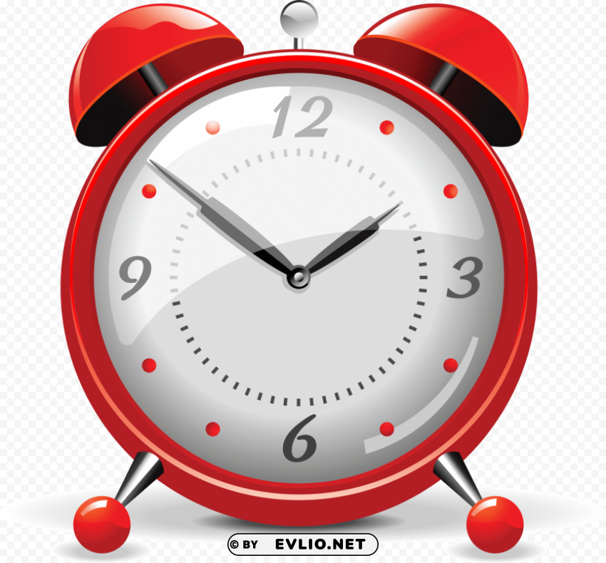 red alarm clock PNG images with clear alpha channel