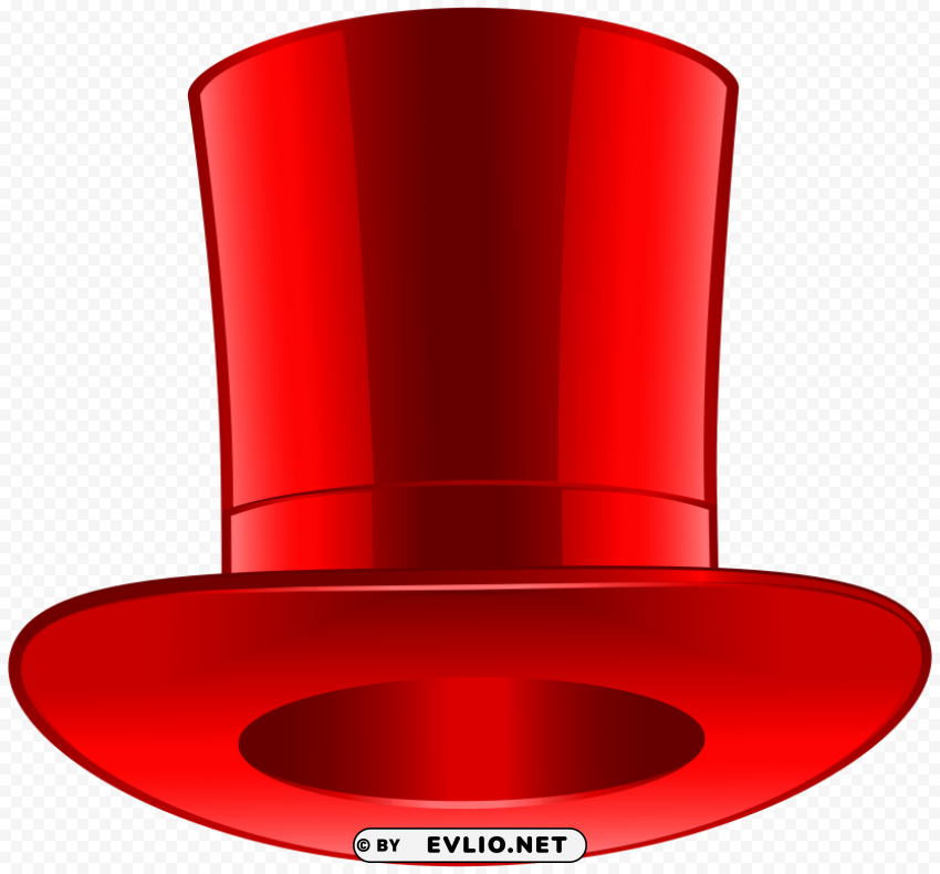 red top hat PNG art