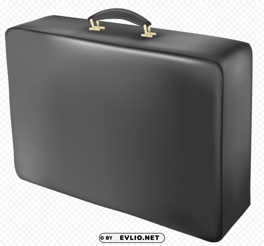 suitcase black PNG with alpha channel