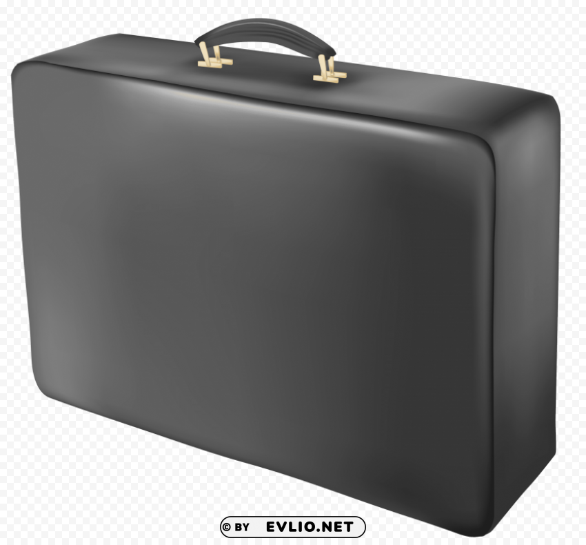 Suitcase Black PNG With Alpha Channel