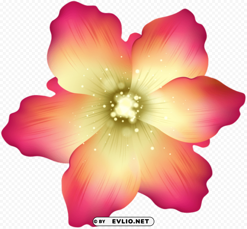 deco flower Clear Background Isolated PNG Object