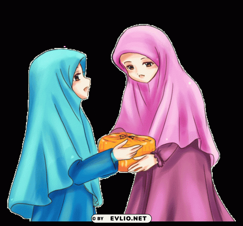 girl islamic clipart Transparent PNG images set