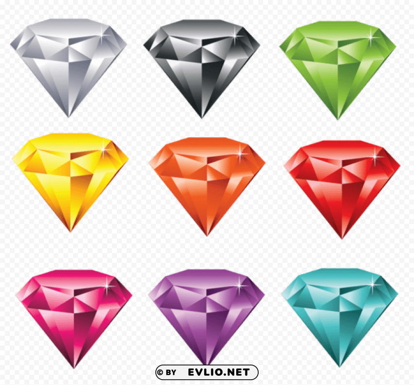 multlor diamonds set High-quality PNG images with transparency