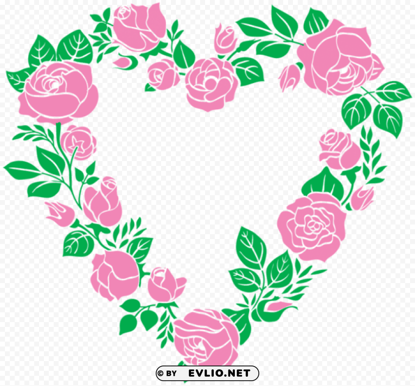 pink rose heart border Free PNG images with transparent layers compilation clipart png photo - ac937cc1